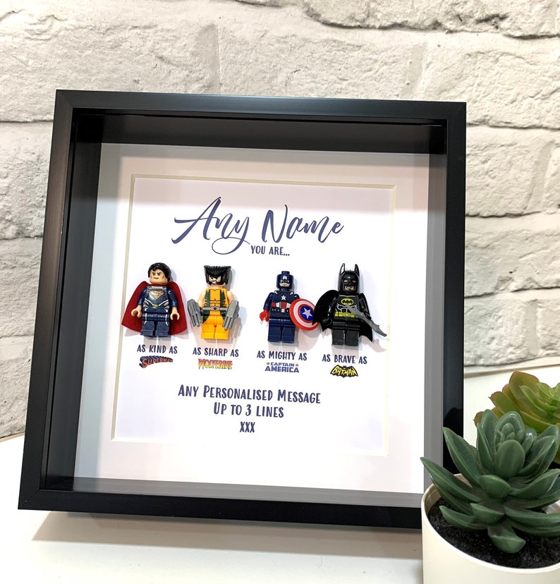 Personalised Papa/Dad Superhero Box Frame, Personalised Frame for Him, Birthday Gifts for Him, Father's Day Gifts, Gifts from Daughter image 8