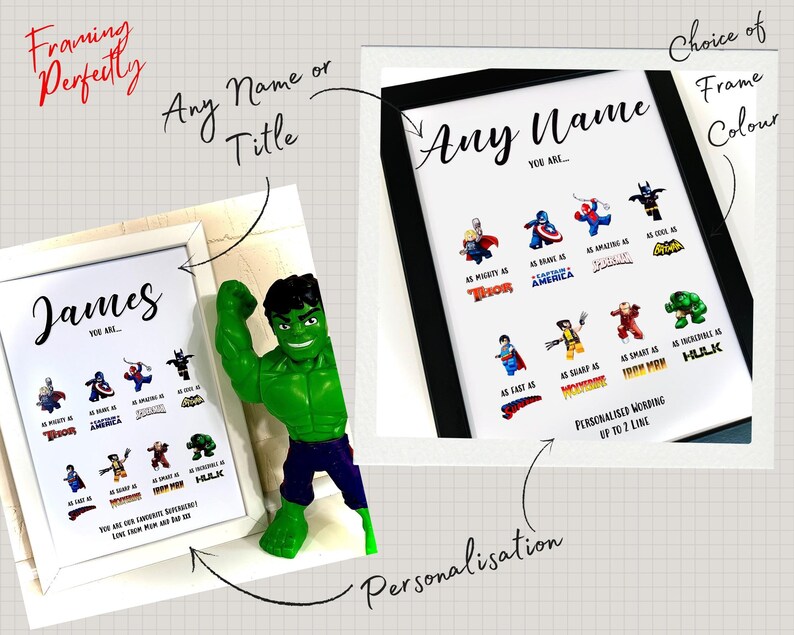 End of Term Teacher Thank You Gift, Superhero Personalised Print, Appreciation Gifts, Male Teacher Gifts, End of Year Gifts for Him image 7