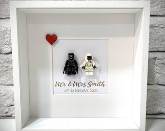 Personalised Superhero Gifts, Superhero Framed Art, Wedding Couple Gifts, Anniversary Frames, Personalised Engagement Gifts, Valentine's Day