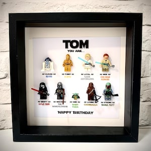 Regalos personalizados de Star Wars, marco de caja personalizado, regalo de cumpleaños personalizado, regalos para papá, regalos para papá, regalos para hijo, Día del Padre