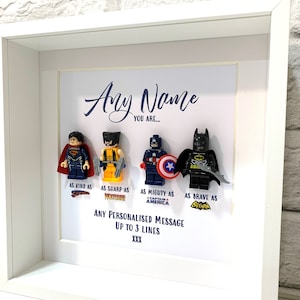 Personalised Papa/Dad Superhero Box Frame, Personalised Frame for Him, Birthday Gifts for Him, Father's Day Gifts, Gifts from Daughter image 7