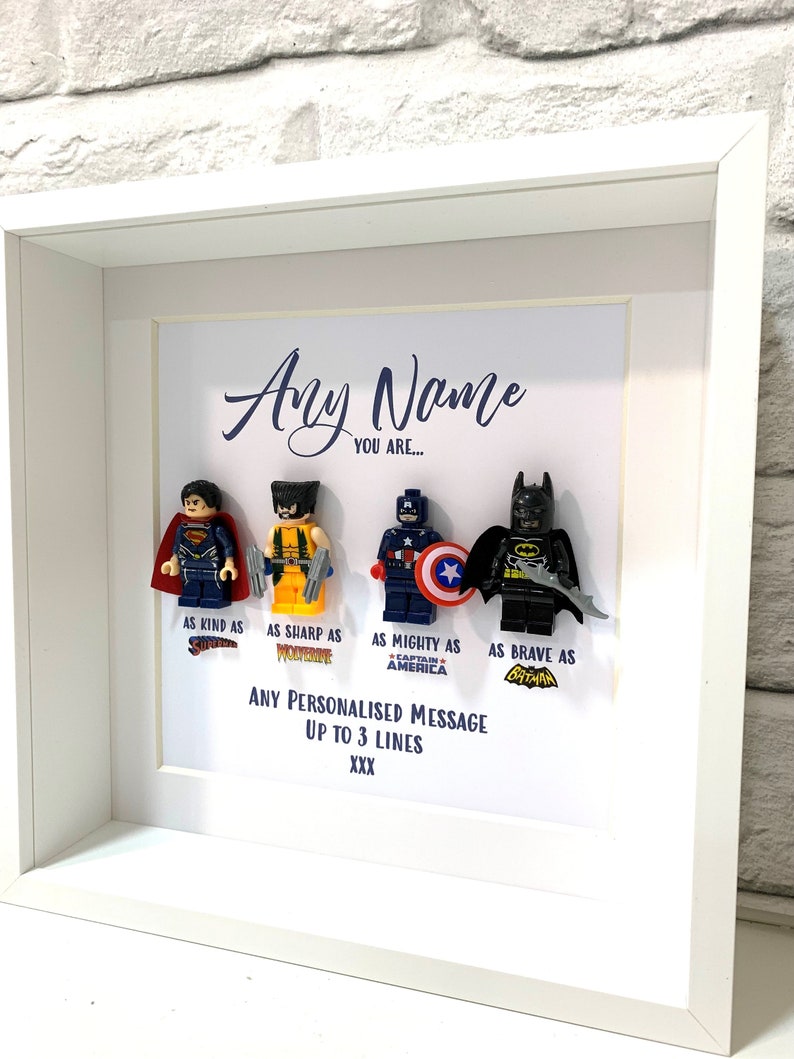 Personalised Papa/Dad Superhero Box Frame, Personalised Frame for Him, Birthday Gifts for Him, Father's Day Gifts, Gifts from Daughter image 7