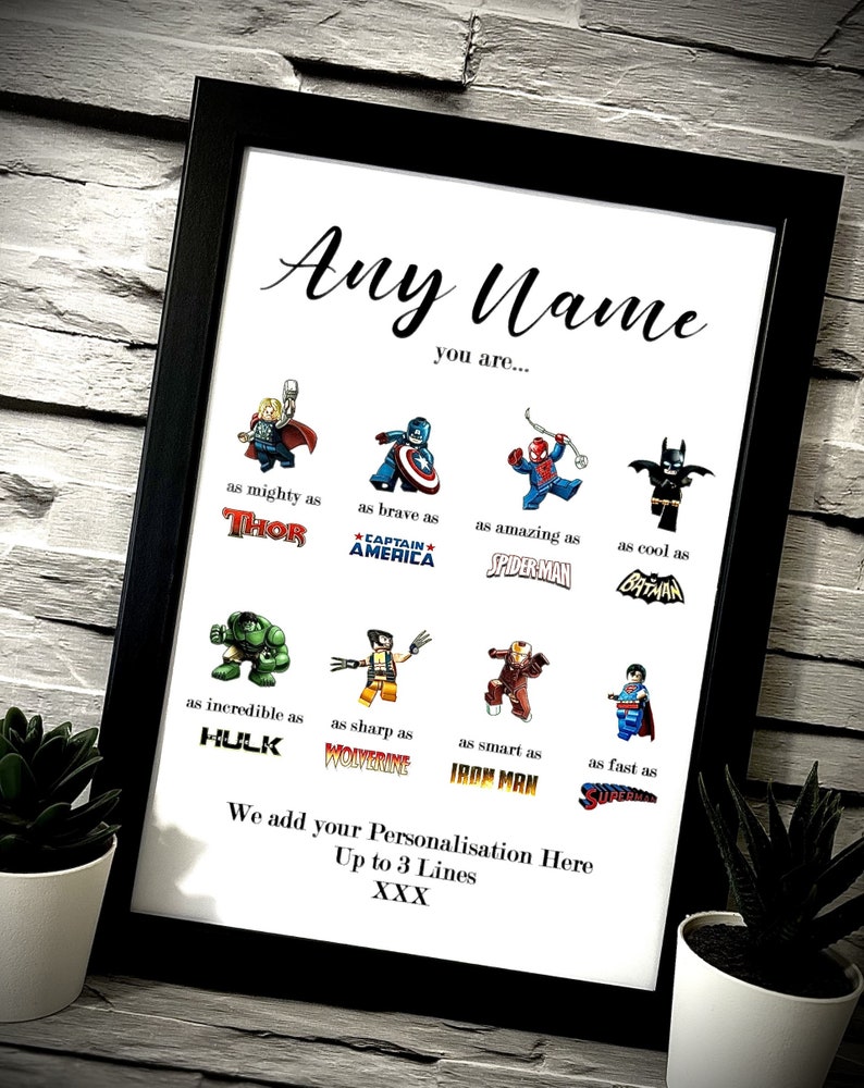 End of Term Teacher Thank You Gift, Superhero Personalised Print, Appreciation Gifts, Male Teacher Gifts, End of Year Gifts for Him image 11