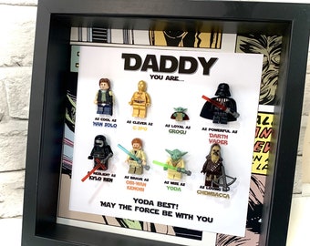 Personalisierte Vatertagsgeschenke, personalisierte Vatertagsgeschenke, personalisierte Box Rahmen, personalisierte Geburtstagsgeschenke, Star Wars Vatertag