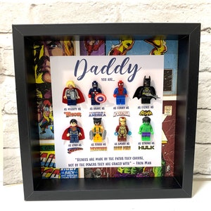 Father's Day Daddy Is My Hero PERSONALISED Photo Frame Gifts For Daddy Dad Grandad Him