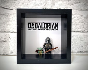 Marco personalizado de Star Wars, The Mandalorian, The Dadalorian, The Babylorian, regalo personalizado para el Día del Padre.
