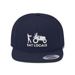 Zombie Eat Locals Unisex Flat Bill Hat