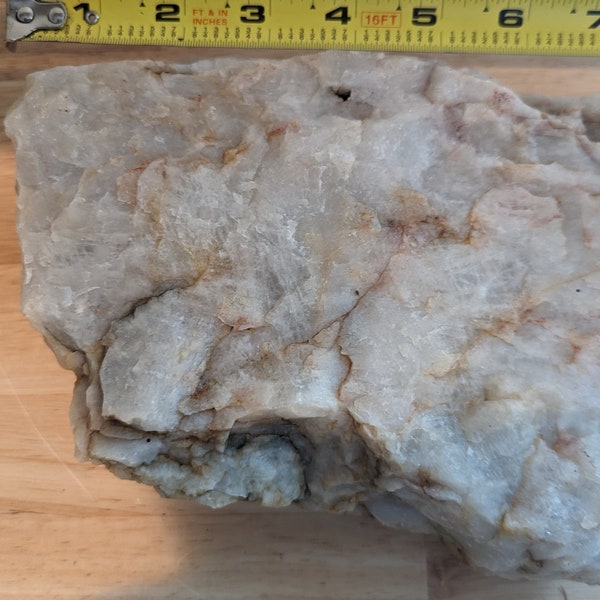 Beautiful NC White Quartz Rock, ~6 lb, 8x6x2 in