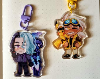 Charms de personajes de Pkmn Horizons // Charm acrílico de 2,5" de Amethio, Friede