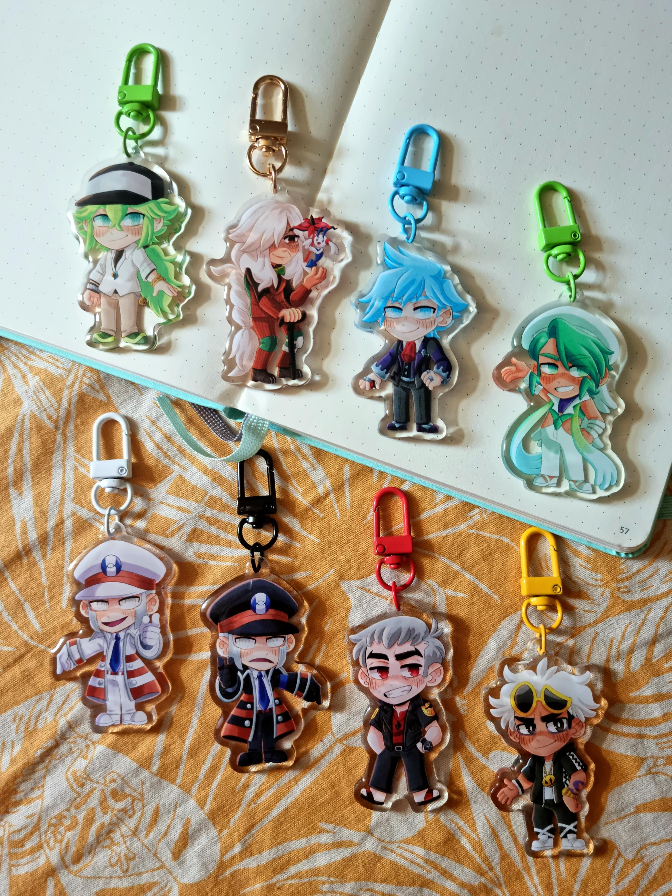 Pkmn Character Charms // AZ, Emmet, Guzma, Ingo, N, Nanu, Steven Stone, Wallace 2.5" Acrylic Charm