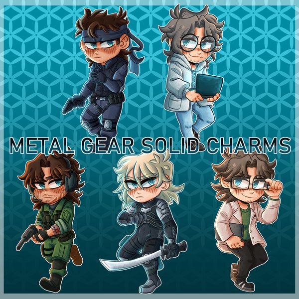 Metal Gear Solid Character Charms // Solid Snake, Otacon, Pliskin, Raiden 3" Acrylic Charm
