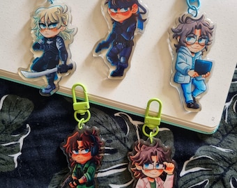 Metal Gear Solid Character Charms // Solid Snake, Otacon, Pliskin, Raiden 3" Acrylic Charm