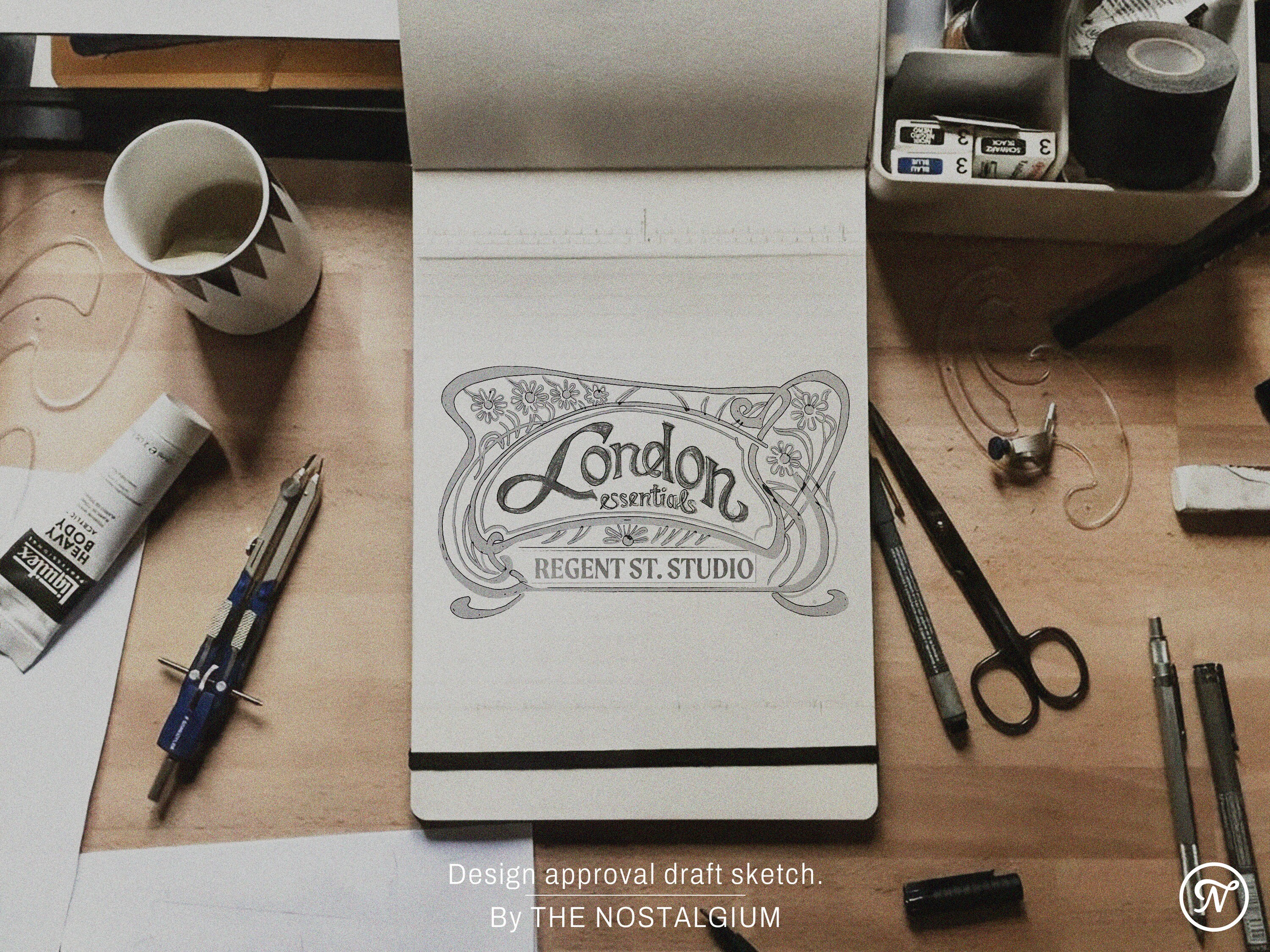 Custom Retro Hand-lettering Logo| Nostalgic Style Company Design ...