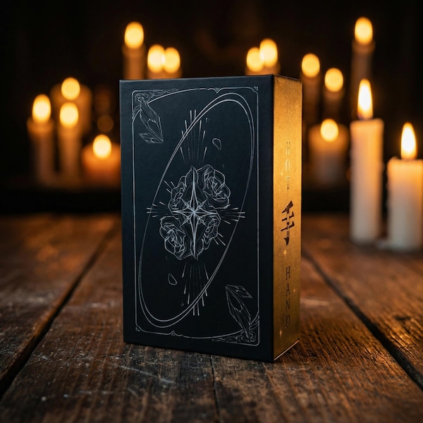 Tarot of Hand Deck, Black and White Line Art Tarot Cards, RWS Inspired