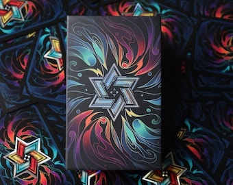 Elemental Strength Tarot. A 78-card deck features the energy of colors and the symbolism of the four elements for interpretation.
