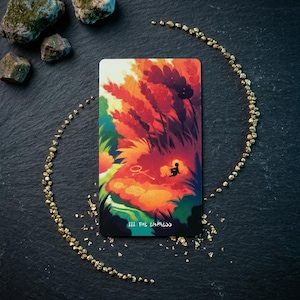 Glimmer Walker Tarot Deck v2: 78-Card RW Deck with Gilded Edges image 4