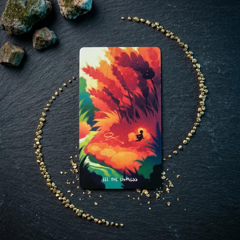 Glimmer Walker Tarot Deck v2: 78-Card RW Deck with Gilded Edges image 4