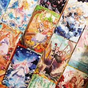 Cardamom Dreams Tarot – Mazzo di tarocchi anime da 78 carte, arte fantasy unica, carte dei tarocchi da viaggio adatte ai principianti, regali spirituali per gli amanti degli anime