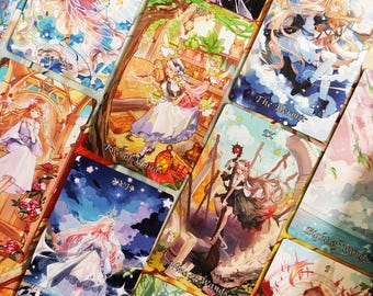 Cardamom Dreams Tarot – 78-Card Anime Tarot Deck, Unique Fantasy Art, Beginner-Friendly Travel Tarot Cards, Spiritual Gifts for Anime Lovers