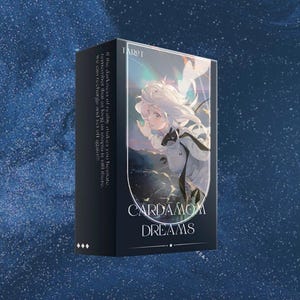 May include: A black box with a white and blue illustration of a woman with wings. The box has the text "CARDAMOM DREAMS" on it.
