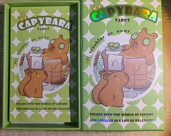 Talia tarota Kapibara: system Rider-Waite-Smith, pozłacane krawędzie