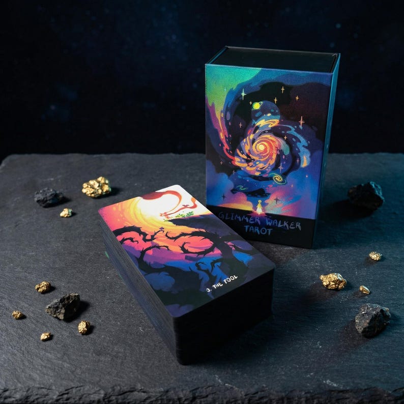 Glimmer Walker Tarot Deck v2: 78-Card RW Deck with Gilded Edges image 3