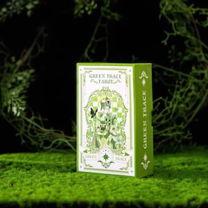 Tarocchi ufficiali Green Trace: mazzo basato sulla storia, divinazione mistica, guida spirituale, carte collezionabili.