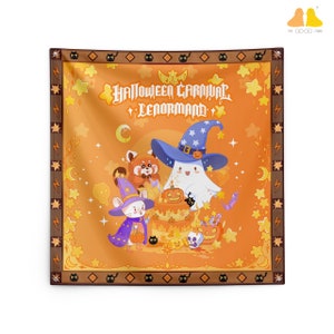 Halloween Karneval Lesetuch Designer signierte Karte inklusive
