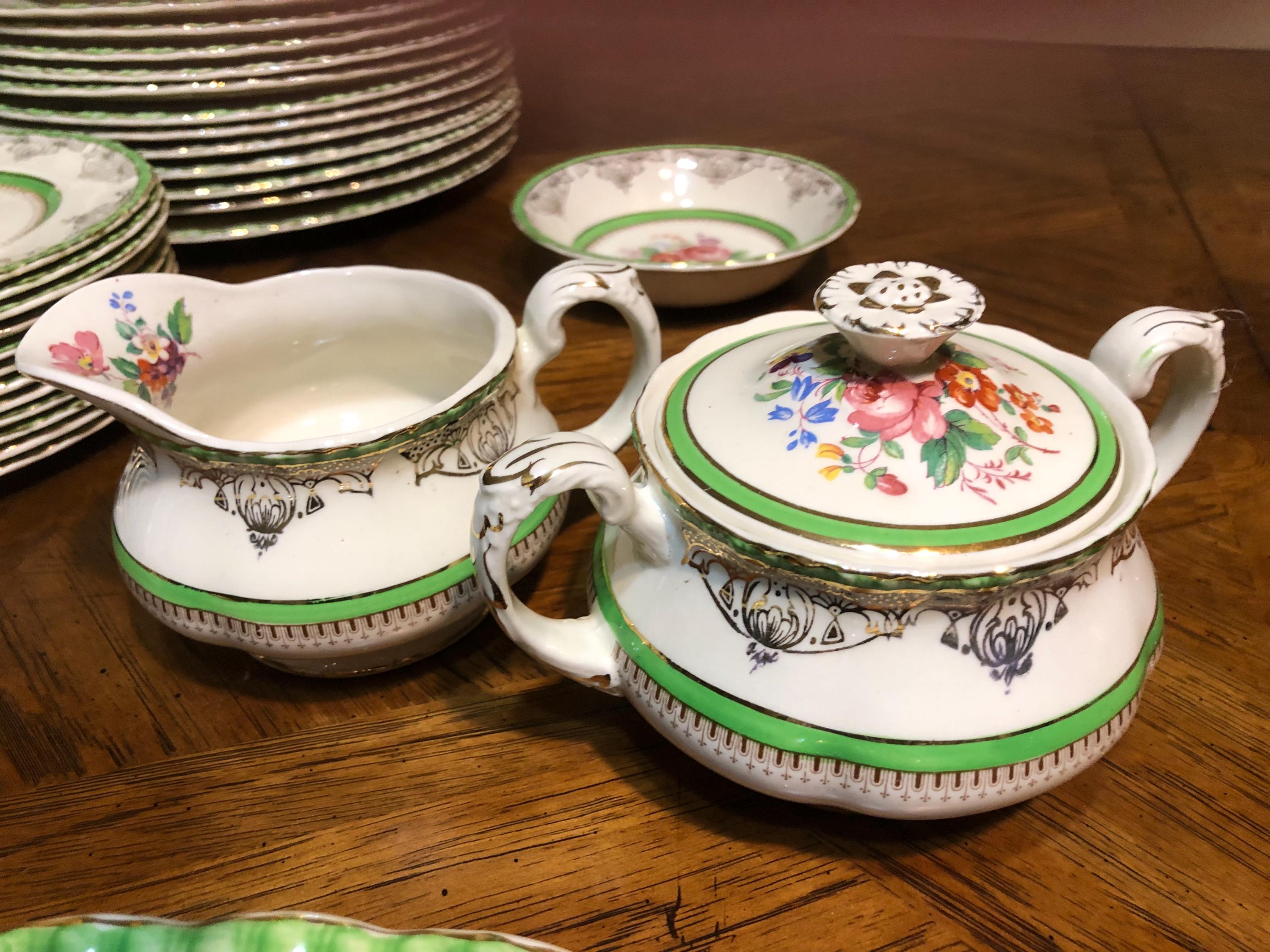 GRINDLEY アンティークプレートセット Lot 29- Vintage Cream Petal Imperial Grindley England China