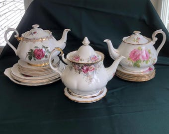 Royal Albert Teapots... American Beauty, Autumn Roses, or Red Rose. Your Choice