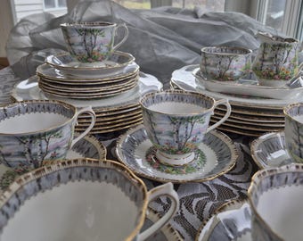 Royal Albert Silver Birch 5 Piece Place Setting X 4 Bone China