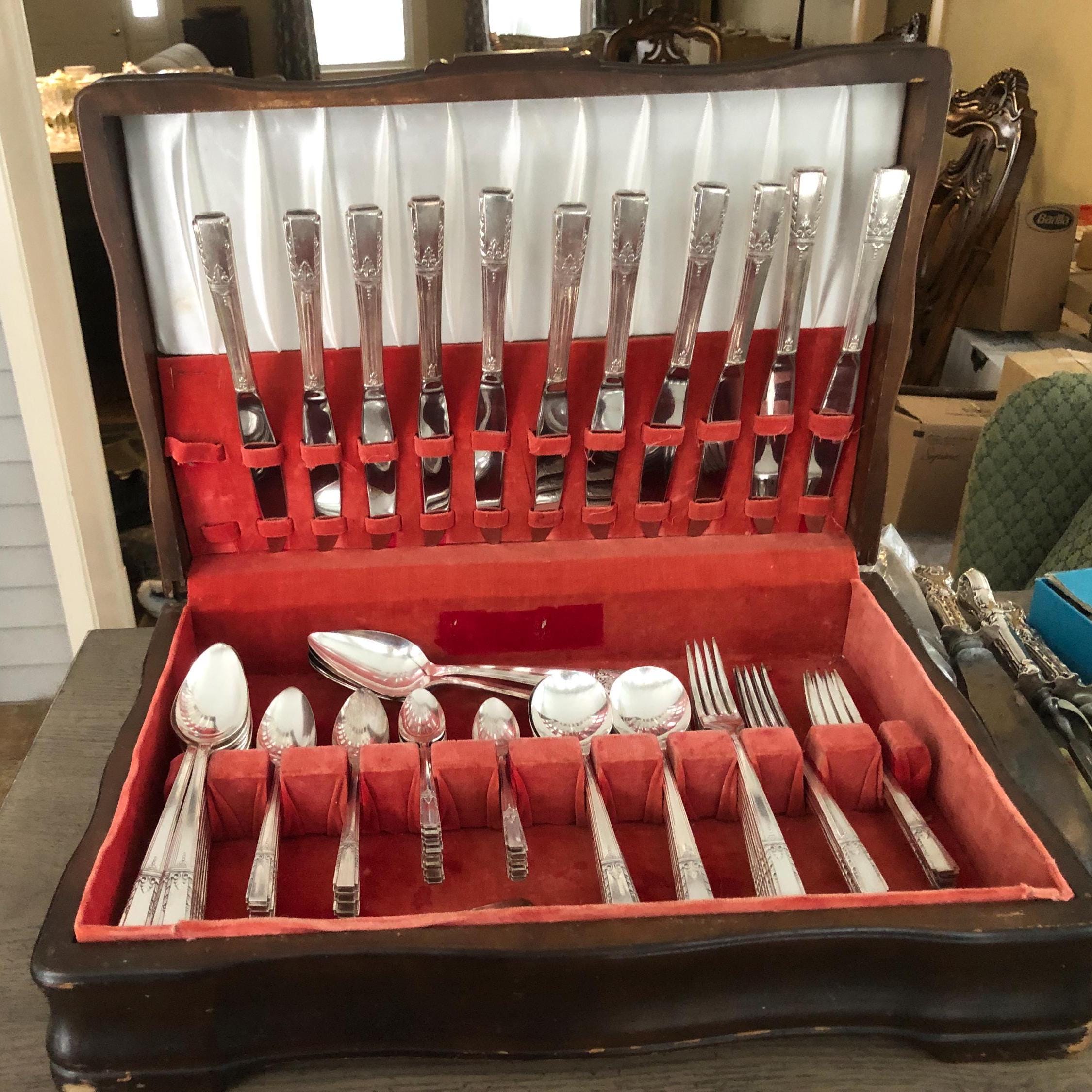 1881 ROGERS ONEIDA オネイダ カトラリーセット まとめ売り Vintage 1881 Rogers ONEIDA Ltd Silverplate Flatware 46
