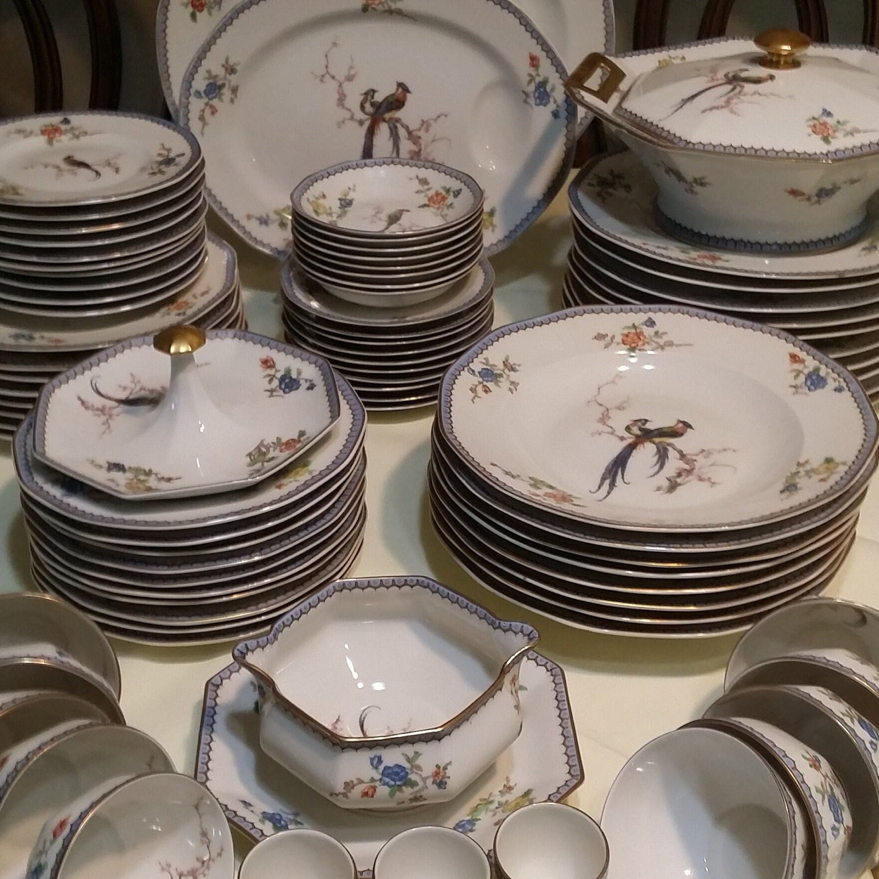 Coquetier Theodore Haviland Limoges France - Porcelaine Multicolore
