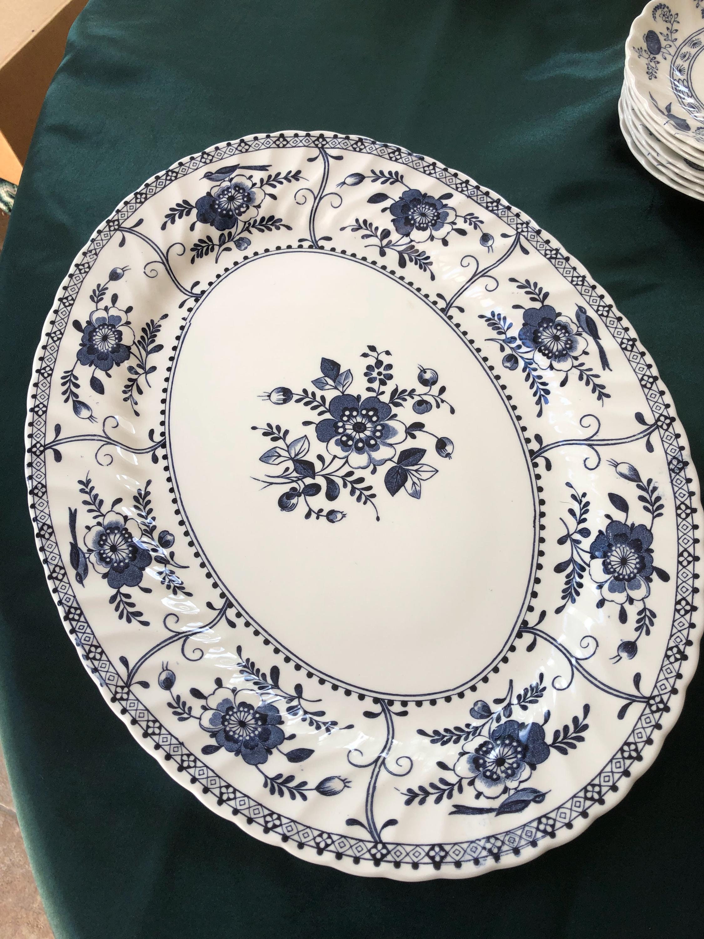 Johnson and Brothers Hand Engraved Under Glaze Vintage Large (16