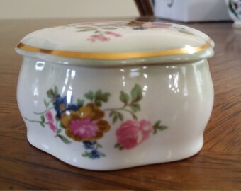 Royal Worcester Palissy Orchid Sugar Bowl with Lid and Creamer Floral England 70's