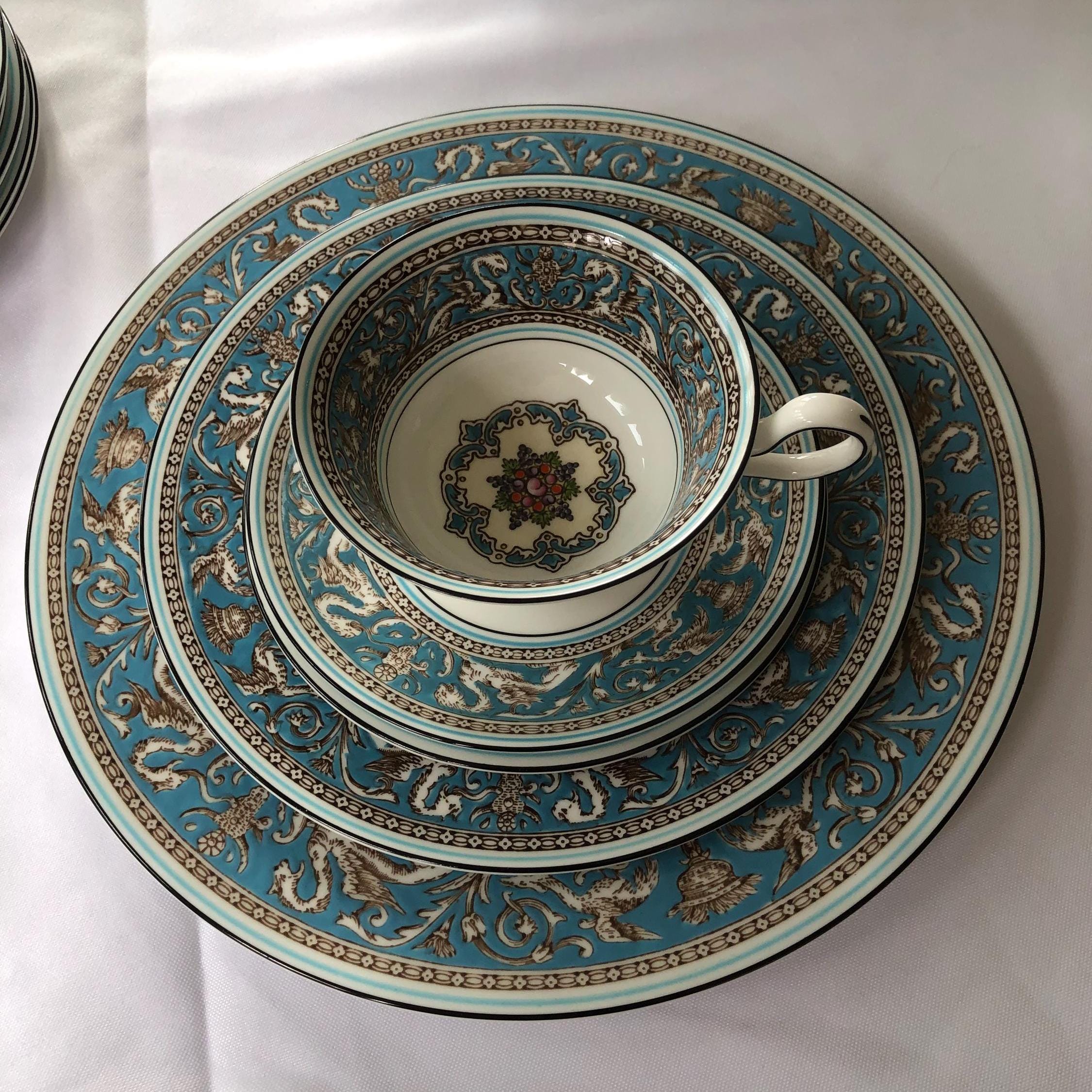 291 黒壺15.5cmバタープレート Florentine turquoise 291 黒壺15.5cmバタープレート Florentine turquoise