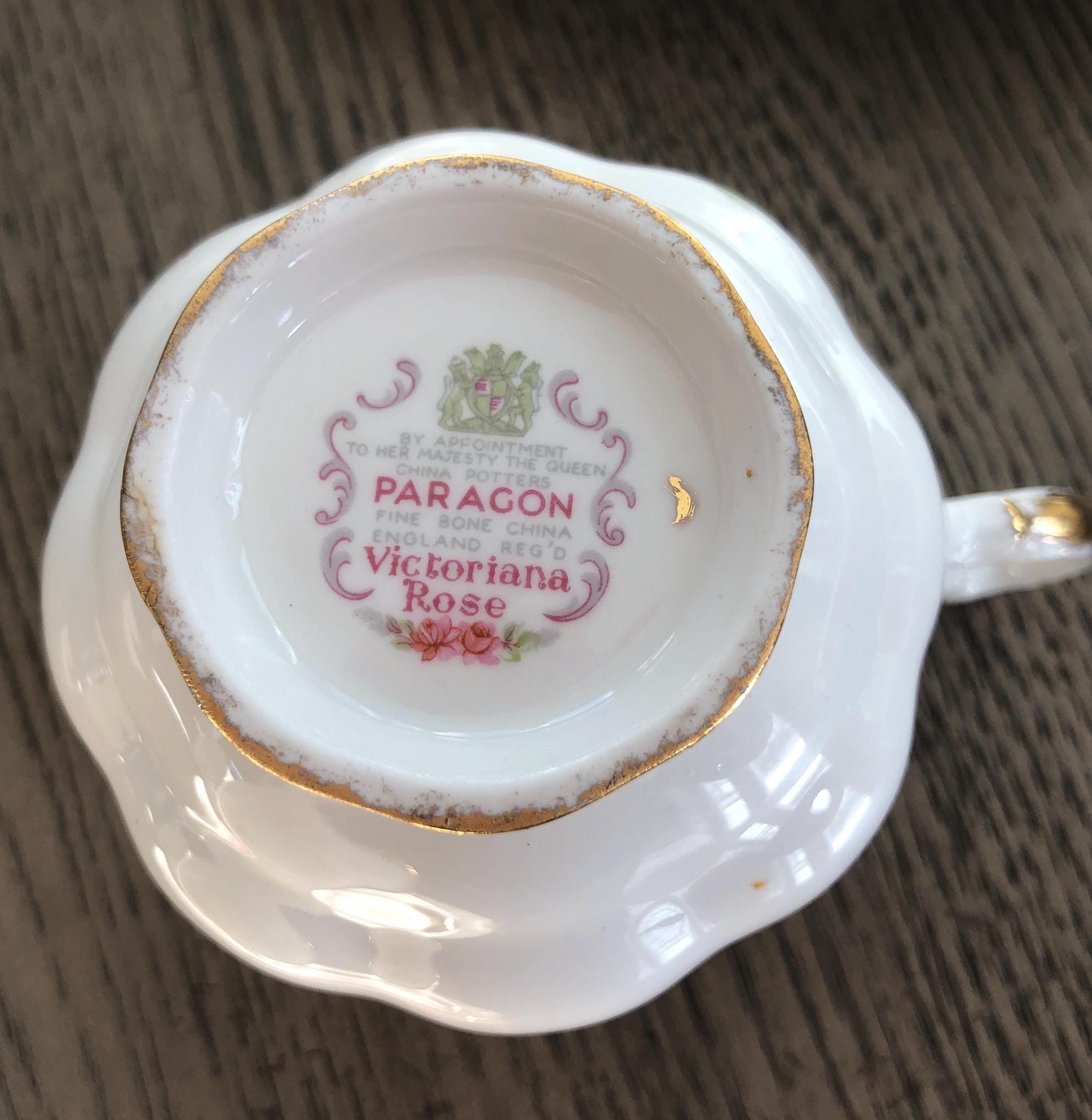 Vintage Paragon Royal Albert Victoriana Rose China, Gold Accents
