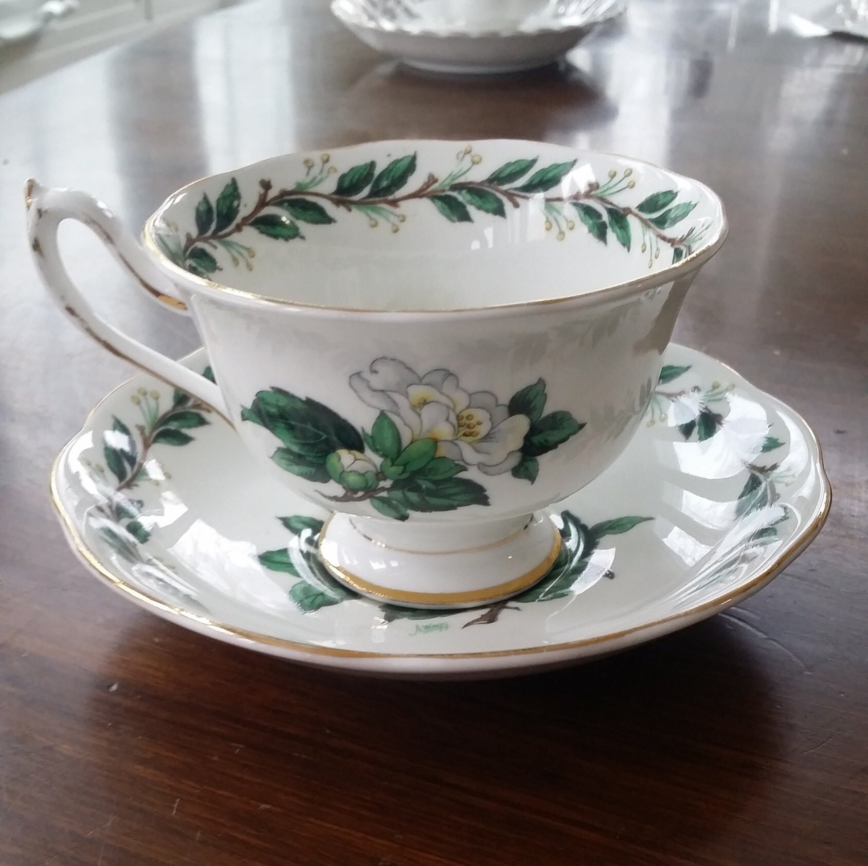Royal Albert Lady Clare Signed by Artist A. Wagg, Gardenia Pattern