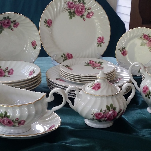 Vintage Ironstone Johnson Bros. Regency Snow White Dinnerware Set Etsy