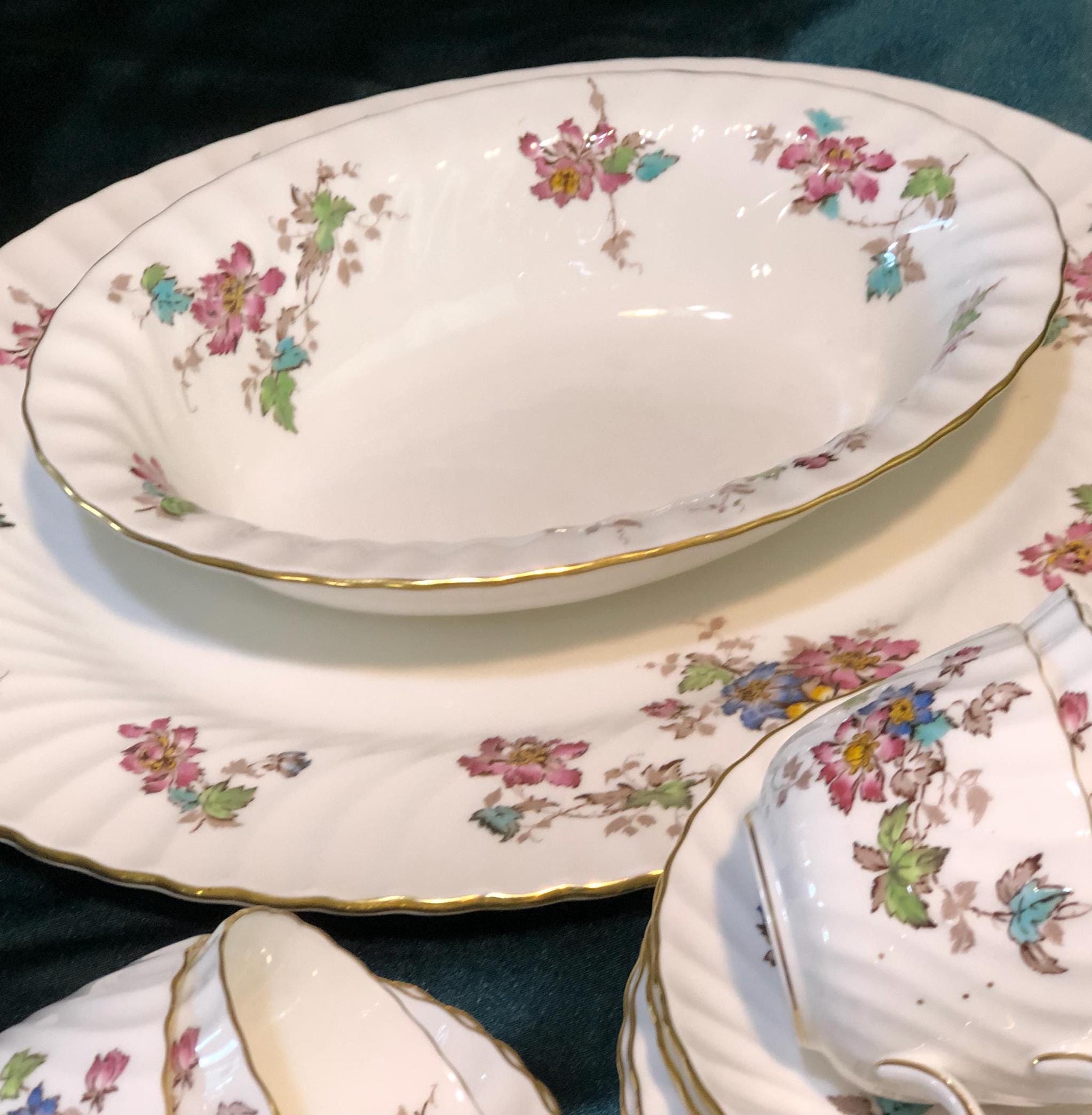 Minton, Vermont Pattern. English Bone China, Dinner for 8 in Excellent ...