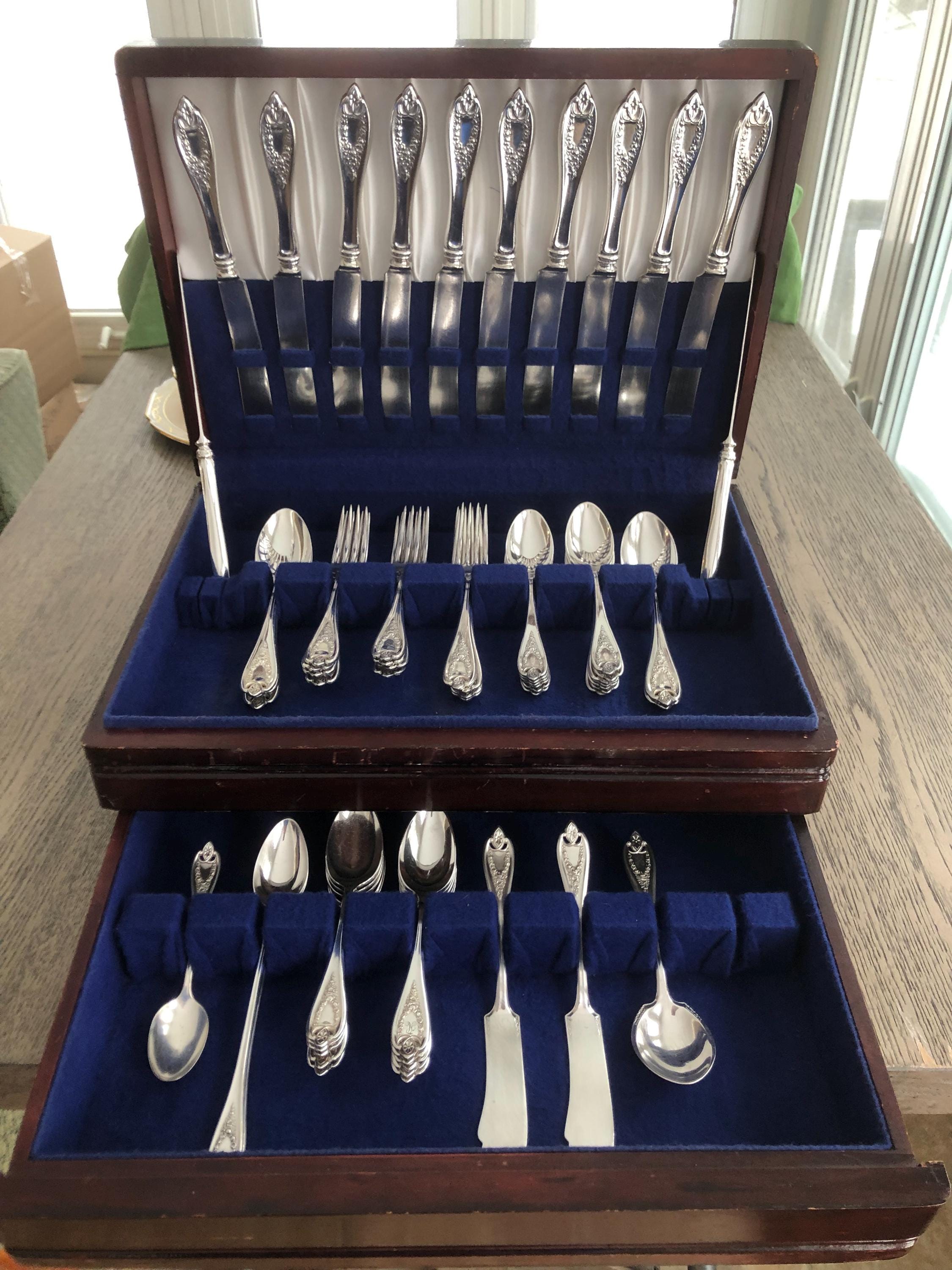 Vintage 1847 Rogers Bros Triple XS, Old Colony Silver Plate. 59 Pc