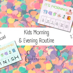 Kids - Morning and Evening Routine - Download & Print - Digital Instant Download