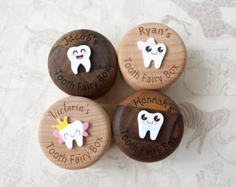 Boîte à dents de lait personnalisée, boîte à souvenirs de bébé, boîte à dents de lait gravée avec le nom de bébé, boîte à dents de lait en bois, cadeau de naissance