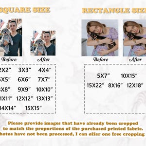 May include: An image showing examples of square and rectangular photo sizes, including 5.1x5.1cm, 7.6x7.6cm, 10.2x10.2cm, 12.7x12.7cm, 15.2x15.2cm, 17.8x17.8cm, 20.3x20.3cm, 22.9x22.9cm, 25.4x25.4cm, 27.9x27.9cm, 30.5x30.5cm, 33x33cm, 35.6x35.6cm, 38.1x38.1cm, and 12.7x17.8cm, 25.4x38.1cm, 40.6x55.9cm, 20.3x40.6cm, and 30.5x45.7cm.