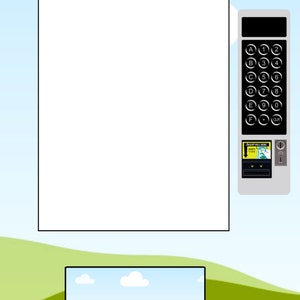 16&quot;x20&quot; Vending Machine Template Blank Canva Editable