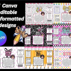 Back to School Canva Editable Chip Bag Template