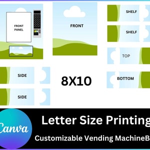 8"x10" Vending Machine Template Blank Canva Editable - Etsy
