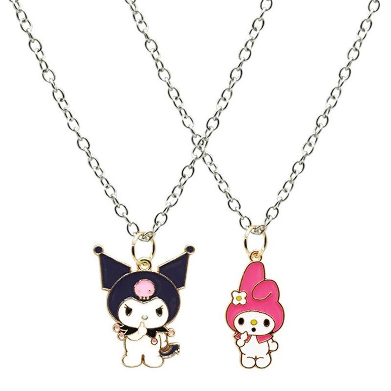 Matching Kuromi and Melody Friendship Necklaces necklace for Etsy