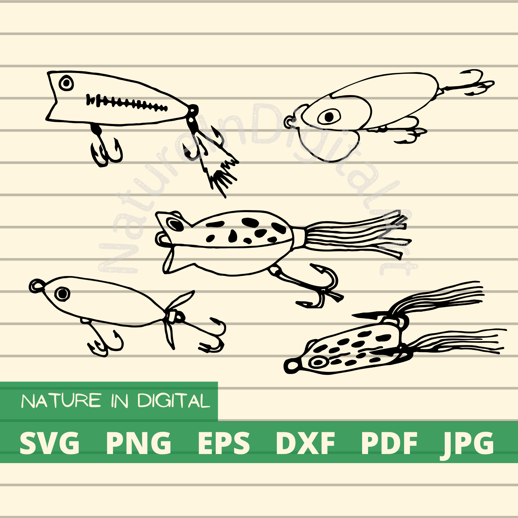 Topwater Bass Fishing Lure Svg Bundle, Printable Topwater Lure Digital  Download, Bass Lure Hand Drawn Illustration -  Canada