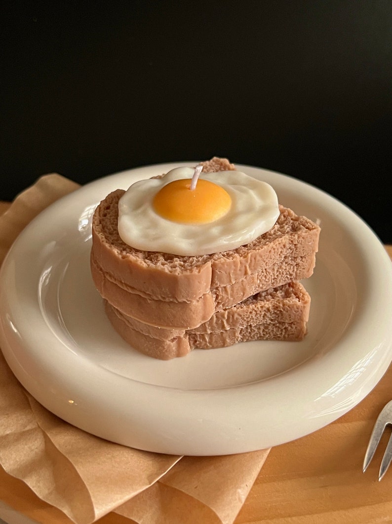 Mini Egg Toastie Bread Stack Handmade Modern Realistic Food Etsy